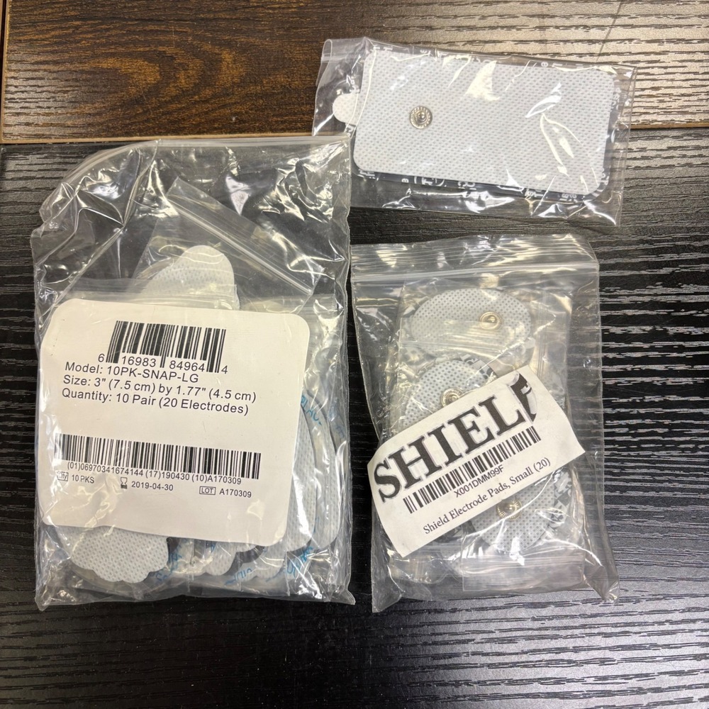 Shield‎ Electrode Pads 10PK SNAP LG 1775CM 20 Electrodes TENS EMS Massager